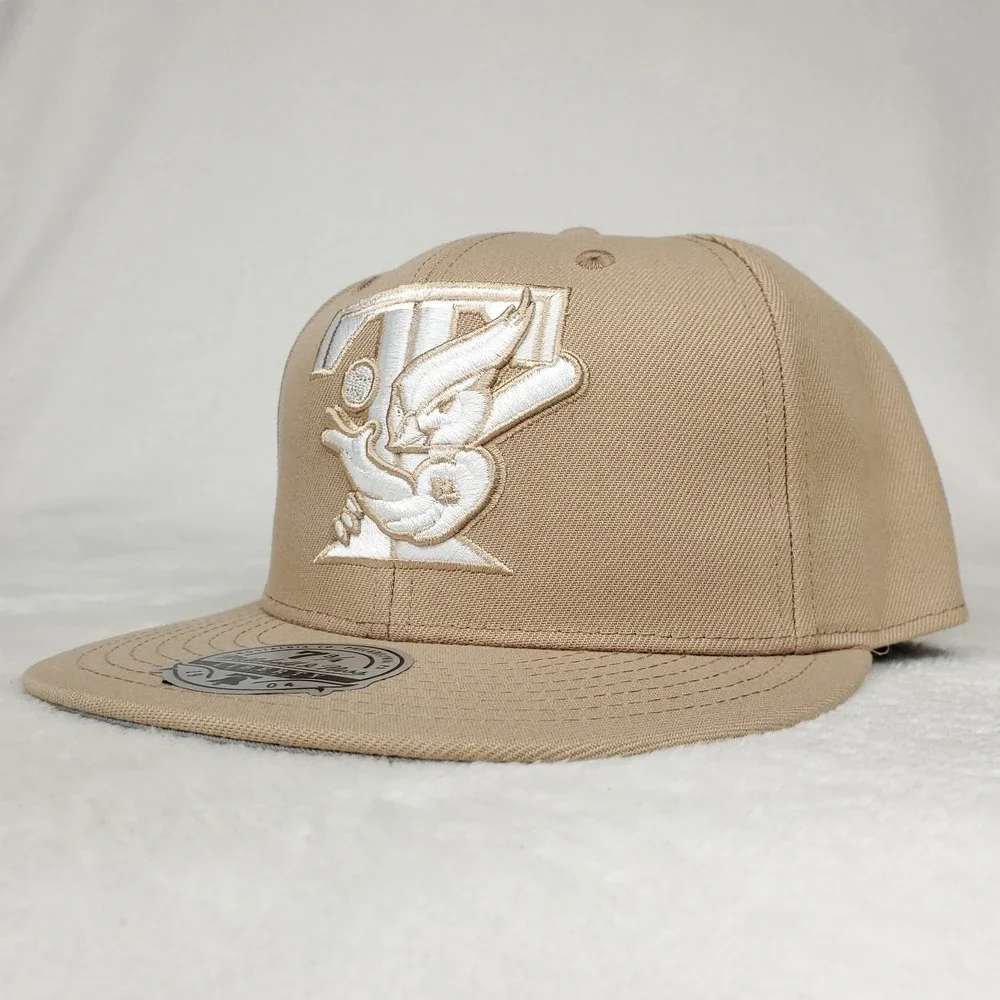 Toronto Blue Jays Mitchell‎ & Ness MLB Fitted 7 3/4 Flatbill Cap Hat Khaki NWT
